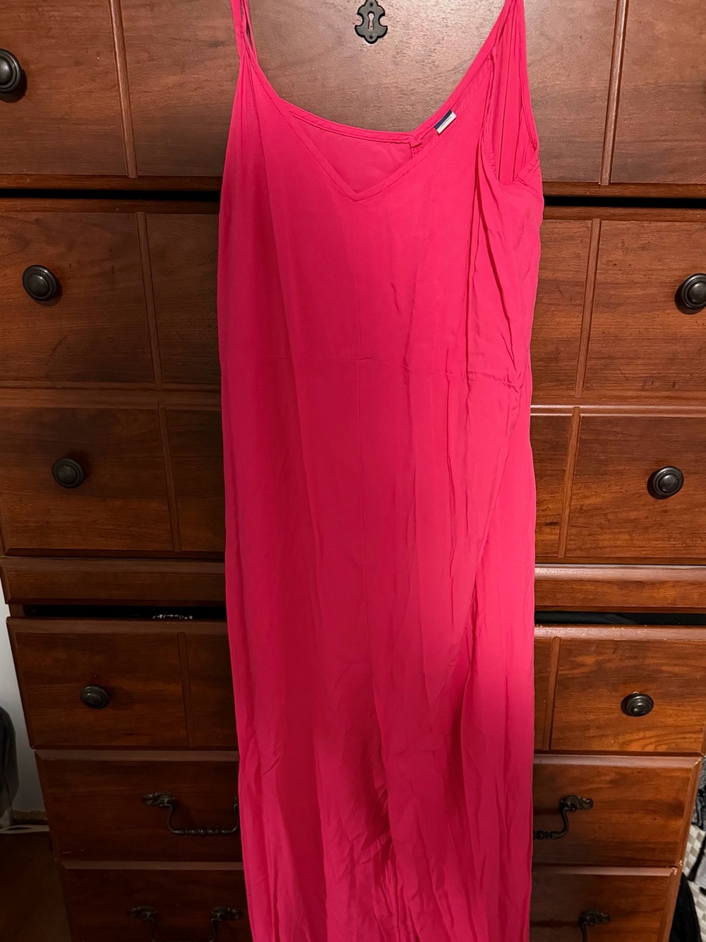 Old Navy Bright Pink V-Neck Jumpsuit